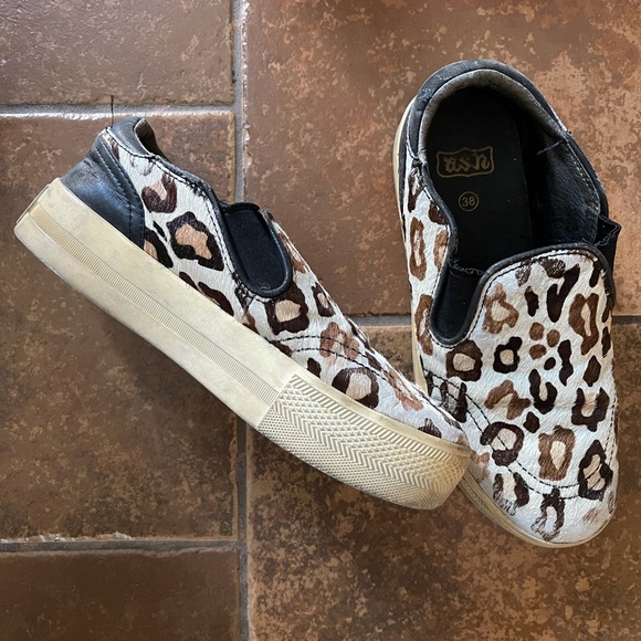 Ash leopard calf hair slip on sneakers, 38 - Picture 3 of 4